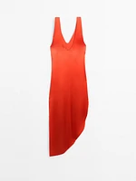 Robe asymétrique drapée en soie - Limited Edition