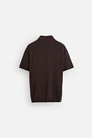 POLO EN MAILLE SOIE ET LIN