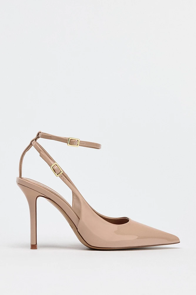 PATENT SLINGBACK HEELS