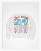 WASHED EFFECT SWEATSHIRT WITH TEXT