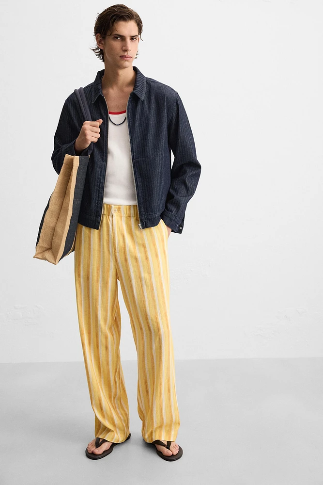 STRIPED SHOPPER BAG