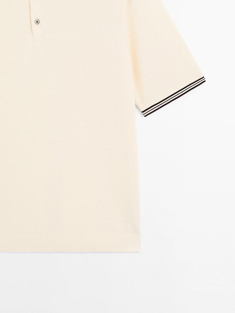 100% cotton knit polo shirt