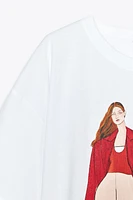 T-SHIRT WITH GIRL PRINT