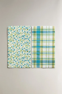 LOT SERVIETTES DE TABLE PAPIER IMPRIMÉES (LOT DE 30)