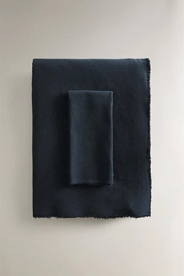 FADED-EFFECT COTTON TABLECLOTH