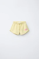 TEXT SWEATSHIRT AND BERMUDA SHORTS SET
