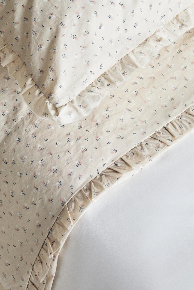 DRAP DE DESSUS ENFANT VOLANT FLEUR