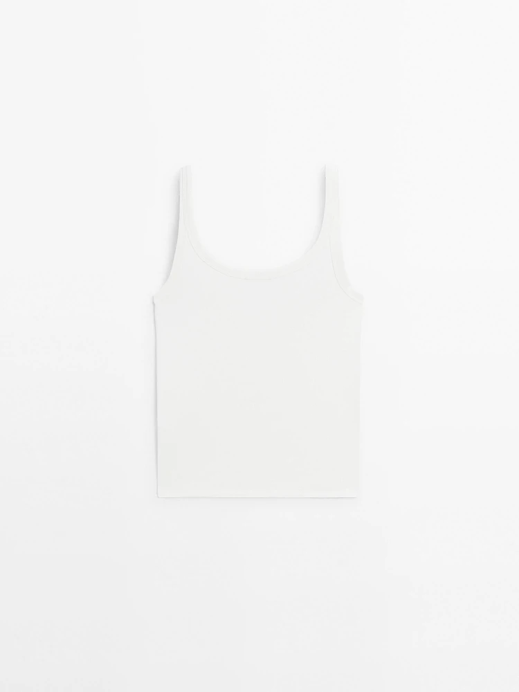 Cotton blend tank top