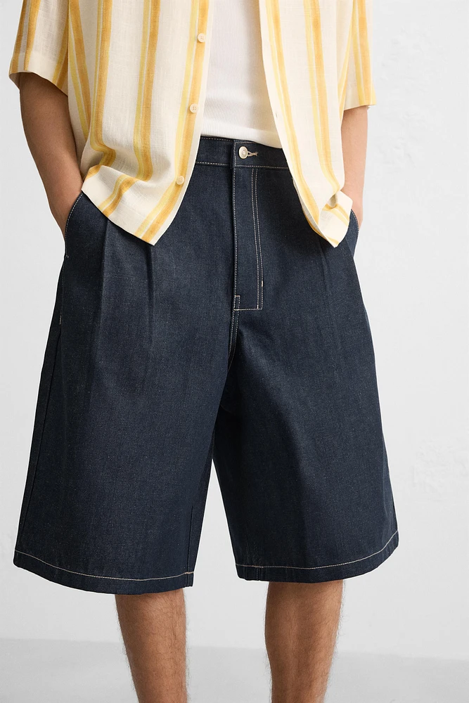 BERMUDA EN DENIM COUPE LARGE