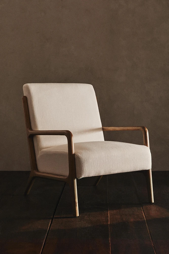 FAUTEUIL BOIS FRÊNE LIN