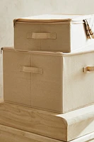 FOLDABLE STORAGE BOX WITH LID