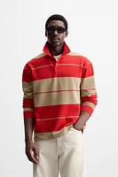 STRIPED PIQUÉ POLO