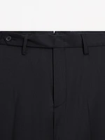 Pantalon habillé en laine mélangée