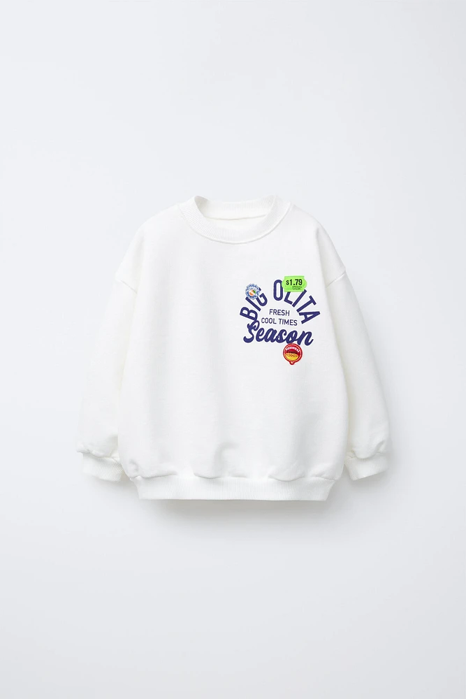 PRINT AND PATCH SWEATSHIRT