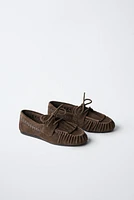 FRINGED SUEDE LOAFERS