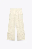 ZW COLLECTION PATCHWORK EMBROIDERED PANTS