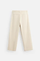 PLEATED STRAIGHT FIT PANTS