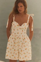 ORANGE PRINT POPLIN DRESS