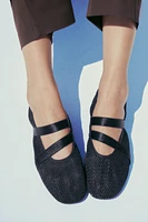 ELASTIC MESH BALLET FLATS