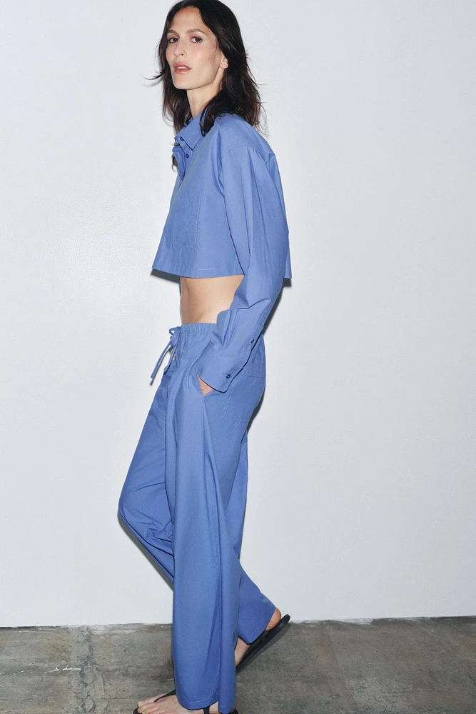 CROPPED POPLIN SHIRT