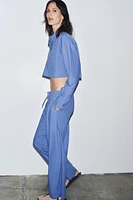 CROPPED POPLIN SHIRT