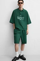 TEXTURED CARPENTER POCKET SHORTS