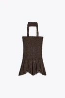 TOP DENTELLE FOULARD