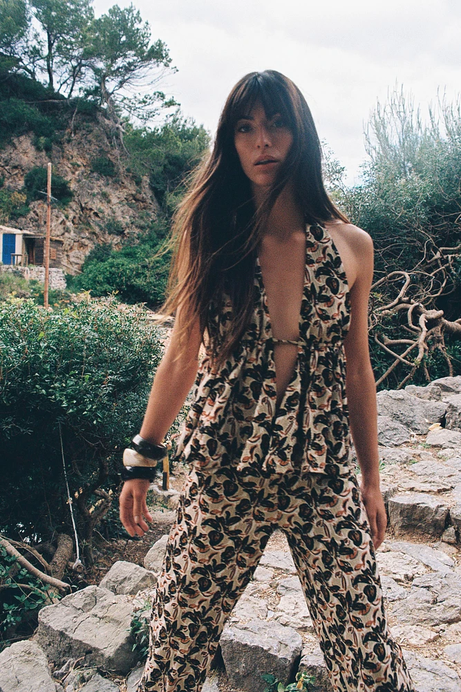 TOP HALTER IMPRIMÉ