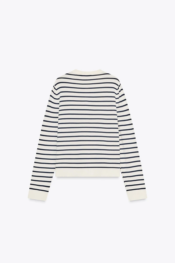GILET EN MAILLE RAYURES