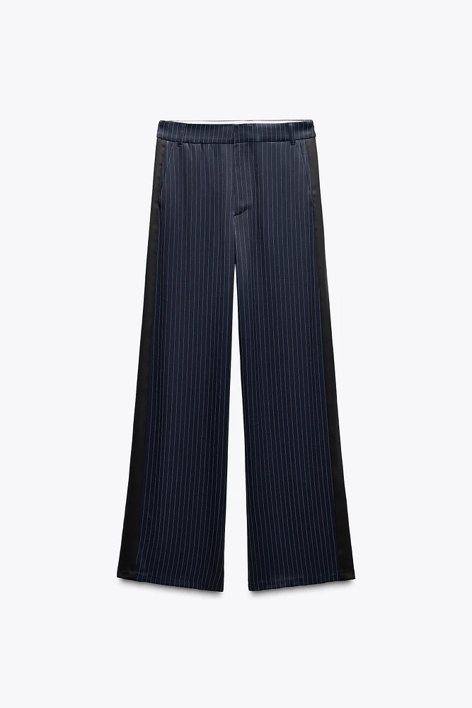 PANTALON SATINÉ À RAYURES TENNIS