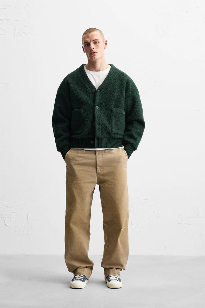 TEXTURED BOUCLÉ OVERSHIRT