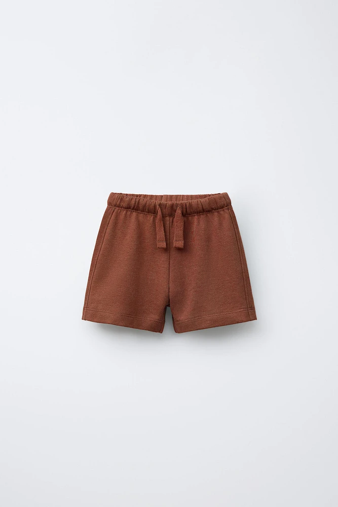 TWO-PACK OF STRIPED AND PLAIN SHORTS