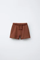 TWO-PACK OF STRIPED AND PLAIN SHORTS