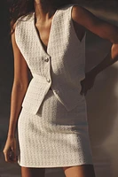 TEXTURED KNIT MINI SKIRT