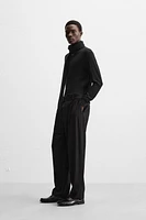 PLEATED PANTS WITH BELT