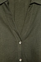 WIDE SLEEVE LINEN SHIRT