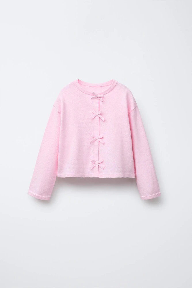 GILET EN MAILLE NŒUDS