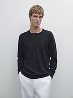 Lightweight 100% linen knit sweater