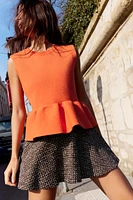 STRUCTURED JACQUARD MINI SKIRT