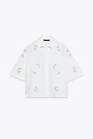 CHEMISE FLEURS BRODÉES