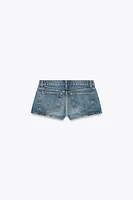 SHORT MICRO EN JEAN TRF TAILLE NORMALE