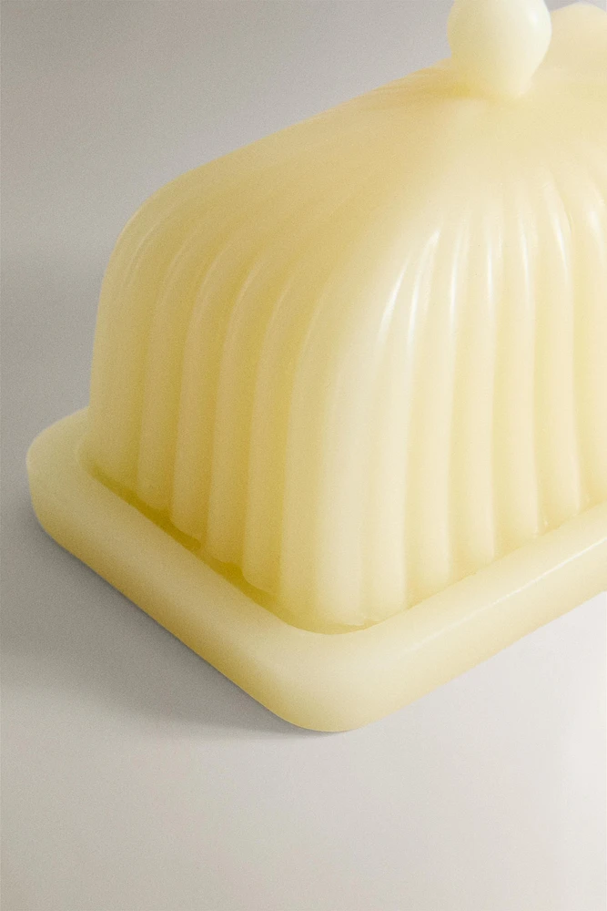 DECORATIVE BUTTER DISH CANDLE