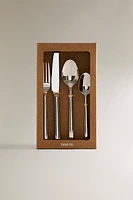 ENSEMBLE COUVERTS 4 PIÈCES ACIER FORGÉ
