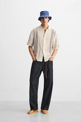 CHEMISE CROCHET RAYURES