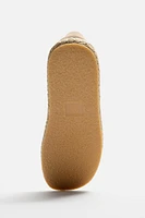 LEATHER AND FABRIC ESPADRILLES