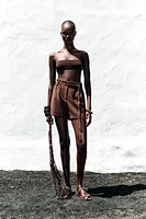 BERMUDA CEINTURE FANTAISIE