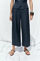 PANTALON JUPE-CULOTTE EN LIN