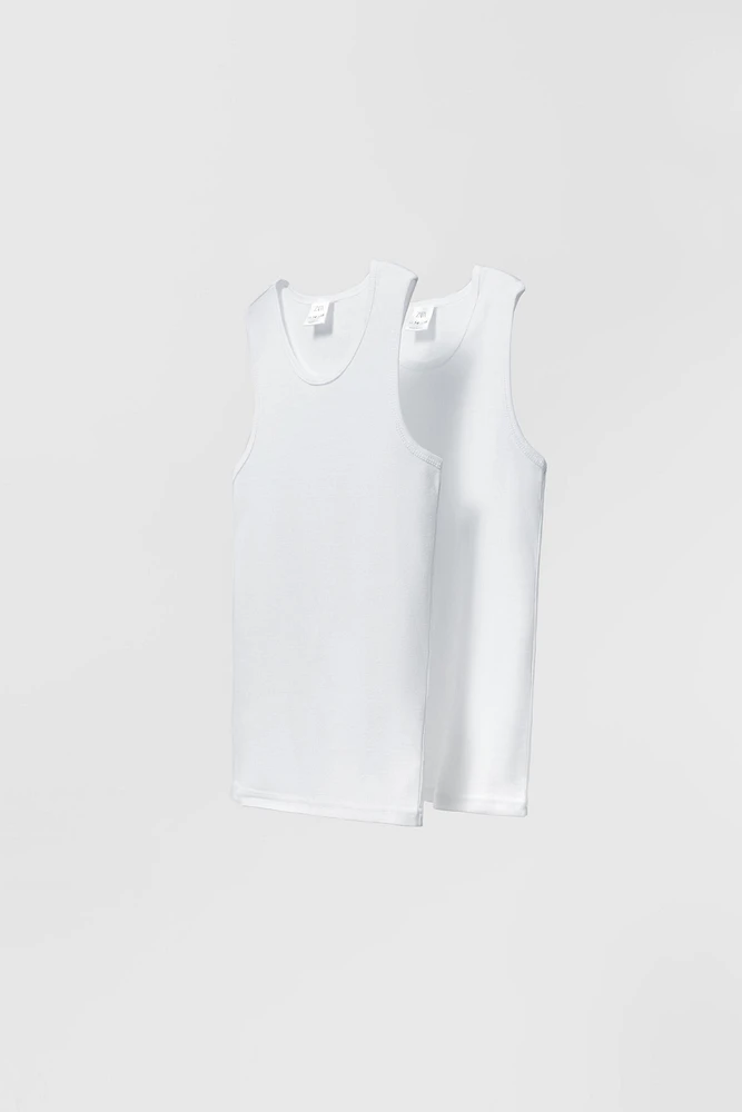 6-14 YEARS/ TWO-PACK OF BASIC TANK TOPS