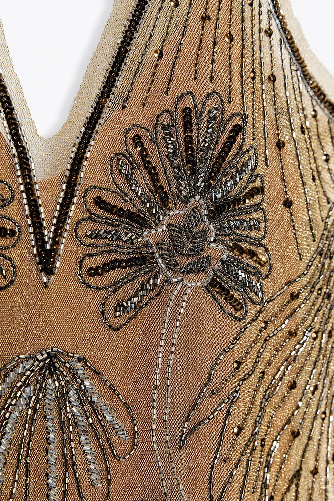 ZW COLLECTION EMBROIDERED TULLE DRESS