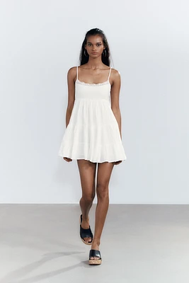 LACE CHIFFON SHORT DRESS